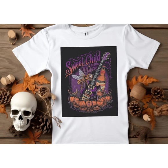 Tops - Guitar-Themed Halloween Unisex Tshirt